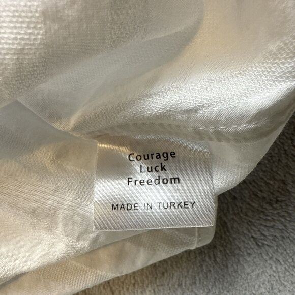 Teddy Stratford Men's M White Hidden Zip + Button Up  Shirt Long Sleeve Slim Fit - Picture 6 of 9